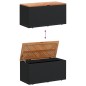 vidaXL Caja de almacenaje jardín madera acacia ratán negro 110x50x54cm vidaXL Caja de almacenaje jardín madera acacia ratán negro 110x50x54cm