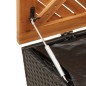 vidaXL Caja de almacenaje jardín madera acacia ratán negro 110x50x54cm vidaXL Caja de almacenaje jardín madera acacia ratán negro 110x50x54cm