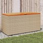 vidaXL Caja de almacenaje jardín madera acacia ratán beige 110x50x54cm vidaXL Caja de almacenaje jardín madera acacia ratán beige 110x50x54cm