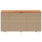 vidaXL Caja de almacenaje jardín madera acacia ratán beige 110x50x54cm vidaXL Caja de almacenaje jardín madera acacia ratán beige 110x50x54cm