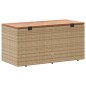 vidaXL Caja de almacenaje jardín madera acacia ratán beige 110x50x54cm vidaXL Caja de almacenaje jardín madera acacia ratán beige 110x50x54cm