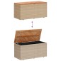vidaXL Caja de almacenaje jardín madera acacia ratán beige 110x50x54cm vidaXL Caja de almacenaje jardín madera acacia ratán beige 110x50x54cm
