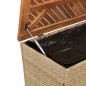 vidaXL Caja de almacenaje jardín madera acacia ratán beige 110x50x54cm vidaXL Caja de almacenaje jardín madera acacia ratán beige 110x50x54cm