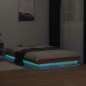 vidaXL Estructura de cama LED madera maciza pino marrón cera 120x200cm vidaXL Estructura de cama LED madera maciza pino marrón cera 120x200cm