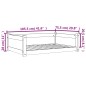 vidaXL Cama para perros madera de pino marrón cera 105,5x75,5x28 cm