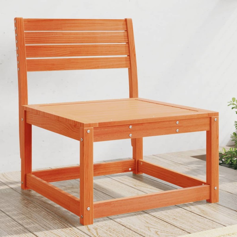vidaXL Sofá de jardín madera maciza de pino marrón cera vidaXL Sofá de jardín madera maciza de pino marrón cera