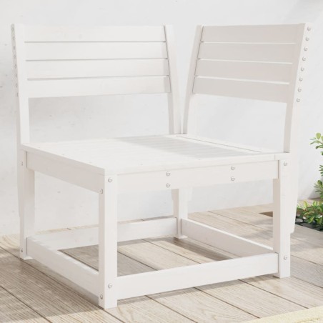 vidaXL Sofá esquinero de jardín madera maciza pino blanco 73x73x78 cm