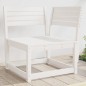 vidaXL Sofá esquinero de jardín madera maciza pino blanco 73x73x78 cm vidaXL Sofá esquinero de jardín madera maciza pino blanco 73x73x78 cm