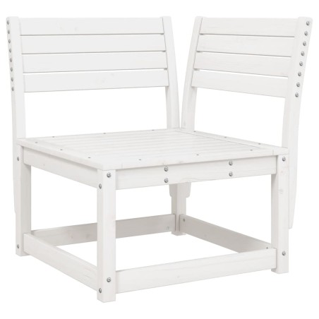 vidaXL Sofá esquinero de jardín madera maciza pino blanco 73x73x78 cm