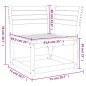 vidaXL Sofá esquinero de jardín madera maciza pino blanco 73x73x78 cm vidaXL Sofá esquinero de jardín madera maciza pino blanco 73x73x78 cm