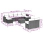 vidaXL Set de sofás de jardín 10 pzas cojines ratán sintético negro vidaXL Set de sofás de jardín 10 pzas cojines ratán sintético negro