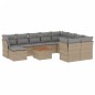 vidaXL Set de sofás de jardín 11pzas con cojines ratán sintético beige vidaXL Set de sofás de jardín 11pzas con cojines ratán sintético beige