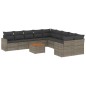 vidaXL Set de sofás de jardín 11 pzas y cojines ratán sintético gris vidaXL Set de sofás de jardín 11 pzas y cojines ratán sintético gris