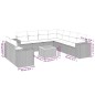 vidaXL Set de sofás de jardín 10 pzas cojines ratán sintético negro vidaXL Set de sofás de jardín 10 pzas cojines ratán sintético negro