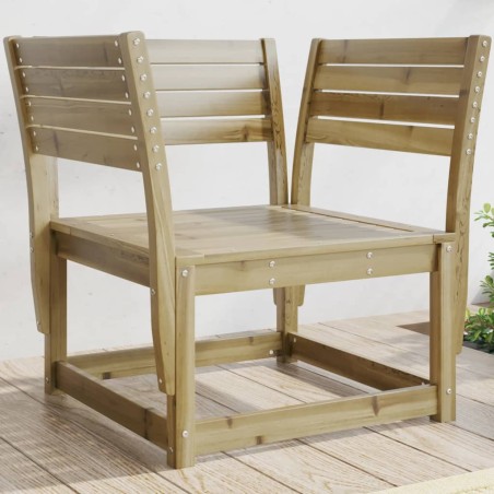 vidaXL Silla de jardín madera impregnada de pino