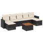 vidaXL Set de sofás de jardín 8 piezas y cojines ratán sintético negro vidaXL Set de sofás de jardín 8 piezas y cojines ratán sintético negro