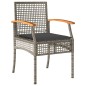 vidaXL Set comedor jardín 9 pzas y cojines ratán sintético gris vidaXL Set comedor jardín 9 pzas y cojines ratán sintético gris