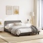 vidaXL Estructura de cama con cabecero de tela gris taupe 140x190 cm vidaXL Estructura de cama con cabecero de tela gris taupe 140x190 cm