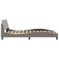 vidaXL Estructura de cama con cabecero de tela gris taupe 140x190 cm vidaXL Estructura de cama con cabecero de tela gris taupe 140x190 cm