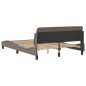 vidaXL Estructura de cama con cabecero de tela gris taupe 140x190 cm vidaXL Estructura de cama con cabecero de tela gris taupe 140x190 cm