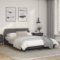 vidaXL Estructura de cama con cabecero cuero sintético gris 140x190 cm vidaXL Estructura de cama con cabecero cuero sintético gris 140x190 cm