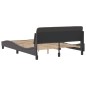 vidaXL Estructura de cama con cabecero cuero sintético gris 140x190 cm vidaXL Estructura de cama con cabecero cuero sintético gris 140x190 cm