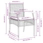 vidaXL Set comedor de jardín 9 pzas con cojines ratán sintético beige vidaXL Set comedor de jardín 9 pzas con cojines ratán sintético beige