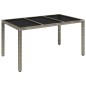 vidaXL Set comedor de jardín 5 piezas con cojines ratán sintético gris vidaXL Set comedor de jardín 5 piezas con cojines ratán sintético gris