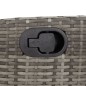 vidaXL Set comedor de jardín 5 piezas con cojines ratán sintético gris vidaXL Set comedor de jardín 5 piezas con cojines ratán sintético gris