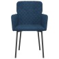 vidaXL Sillas de comedor 2 unidades terciopelo azul