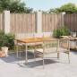 vidaXL Set comedor de jardín 3 pzas con cojines ratán sintético beige vidaXL Set comedor de jardín 3 pzas con cojines ratán sintético beige