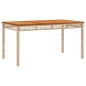 vidaXL Set comedor de jardín 3 pzas con cojines ratán sintético beige vidaXL Set comedor de jardín 3 pzas con cojines ratán sintético beige