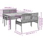 vidaXL Set comedor de jardín 3 pzas con cojines ratán sintético beige vidaXL Set comedor de jardín 3 pzas con cojines ratán sintético beige