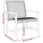 vidaXL Juego de bistro de 3 piezas ratán PE gris y madera de acacia vidaXL Juego de bistro de 3 piezas ratán PE gris y madera de acacia