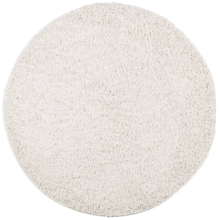 vidaXL Alfombra de pelo largo moderna crema Ø 120 cm