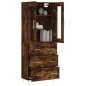 vidaXL Aparador alto madera contrachapada roble ahumado 69,5x34x180 cm vidaXL Aparador alto madera contrachapada roble ahumado 69,5x34x180 cm