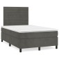 vidaXL Cama box spring con colchón terciopelo gris oscuro 120x200 cm vidaXL Cama box spring con colchón terciopelo gris oscuro 120x200 cm