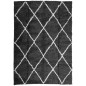 vidaXL Alfombra de pelo largo moderna negro y crema 120x170 cm vidaXL Alfombra de pelo largo moderna negro y crema 120x170 cm