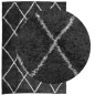 vidaXL Alfombra de pelo largo moderna negro y crema 120x170 cm vidaXL Alfombra de pelo largo moderna negro y crema 120x170 cm