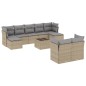 vidaXL Juego de sofás jardín con cojines beige 10 pzas ratán sintético vidaXL Juego de sofás jardín con cojines beige 10 pzas ratán sintético