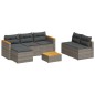 vidaXL Set sofás jardín y cojines 5 pzas ratán sintético acacia gris vidaXL Set sofás jardín y cojines 5 pzas ratán sintético acacia gris