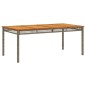 vidaXL Set comedor jardín 7 pzas y cojines ratán sintético gris