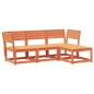 vidaXL Juego de muebles jardín 4 pzas madera maciza pino marrón cera vidaXL Juego de muebles jardín 4 pzas madera maciza pino marrón cera