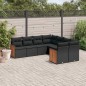 vidaXL Set de sofás de jardín 8 piezas y cojines ratán sintético negro vidaXL Set de sofás de jardín 8 piezas y cojines ratán sintético negro