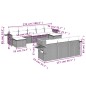 vidaXL Set de sofás de jardín 11 pzas y cojines ratán sintético gris vidaXL Set de sofás de jardín 11 pzas y cojines ratán sintético gris