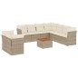 vidaXL Juego de sofás jardín con cojines beige 10 pzas ratán sintético vidaXL Juego de sofás jardín con cojines beige 10 pzas ratán sintético