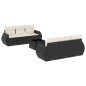 vidaXL Set de comedor de jardín 7 pzas y cojines ratán sintético negro vidaXL Set de comedor de jardín 7 pzas y cojines ratán sintético negro