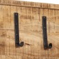 vidaXL Perchero de pared con 5 ganchos madera maciza de mango