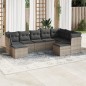 vidaXL Set de muebles de jardín 9 pzas y cojines ratán sintético gris vidaXL Set de muebles de jardín 9 pzas y cojines ratán sintético gris