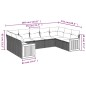 vidaXL Set de muebles de jardín 9 pzas y cojines ratán sintético gris vidaXL Set de muebles de jardín 9 pzas y cojines ratán sintético gris